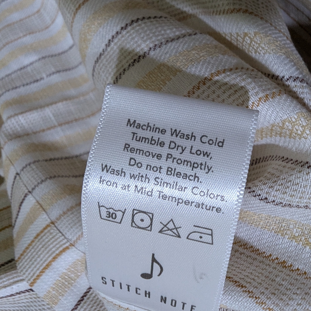 New! Stitch Note Dyed Yarn Striped Shirt - Picture 15 of 15